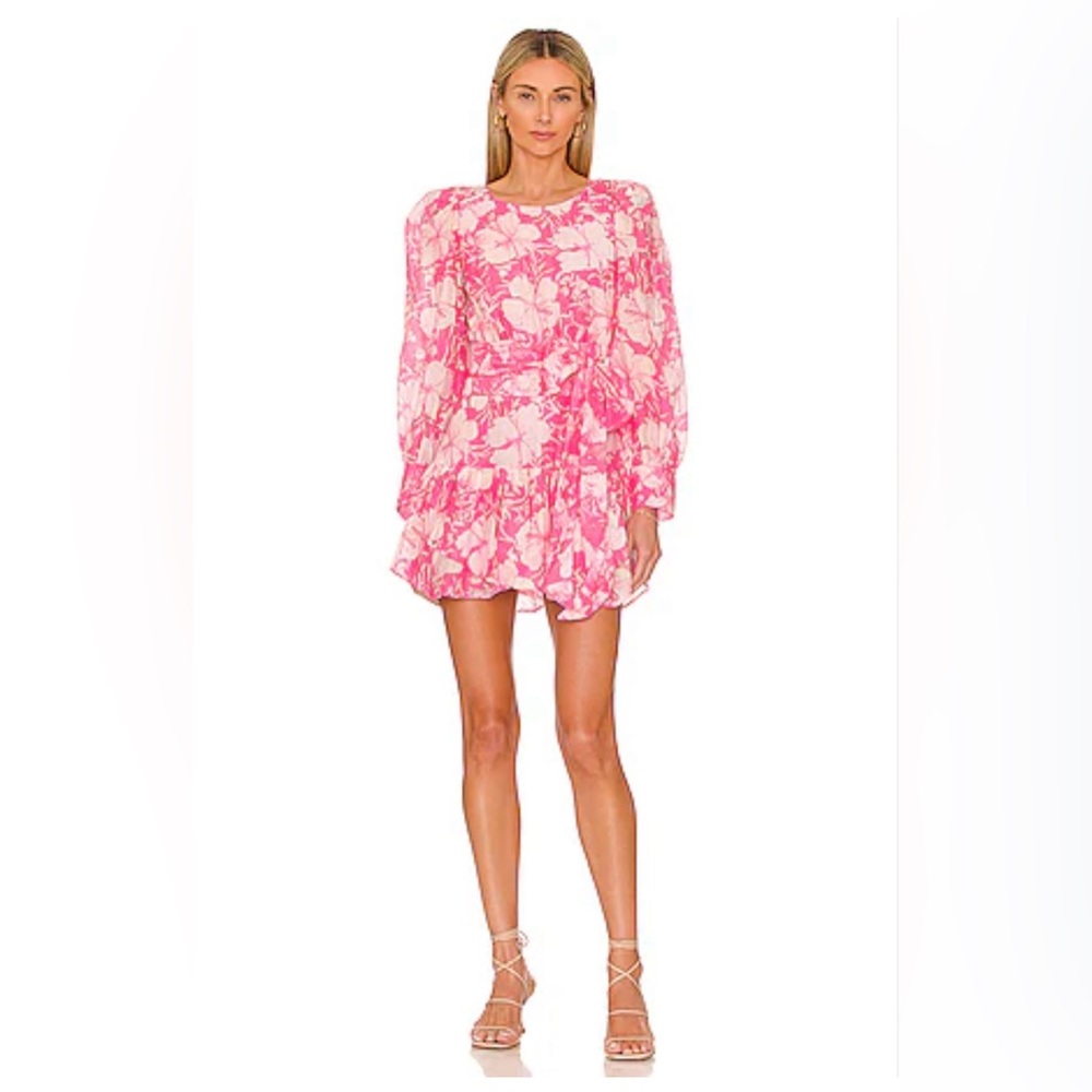 LoveShack Fancy Floral Pink Dress